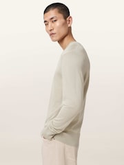 AllSaints Grey Mode Merino Crewneck Jumpers - Image 6 of 7