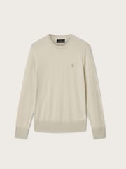 AllSaints Grey Mode Merino Crewneck Jumpers - Image 7 of 7