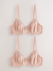 Almonde Nude DD+ Non Padded Full Cup Bras 2 Pack with Side Support - Image 1 of 9