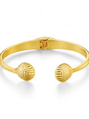 Orelia London Gold Shell Open Hinged Bangle - Image 3 of 3