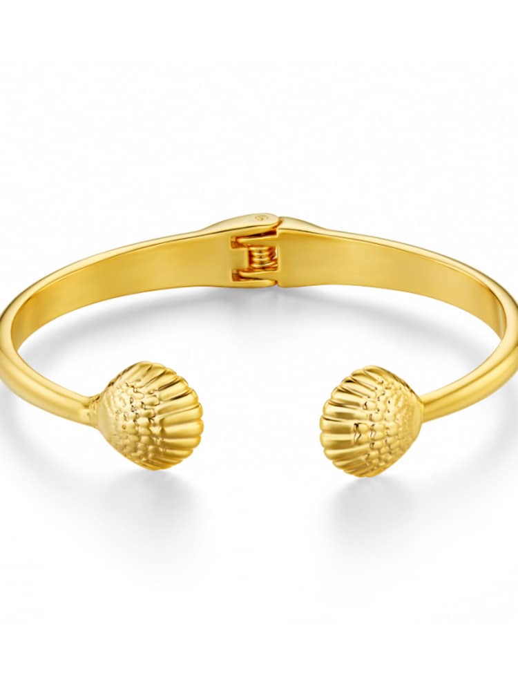 Orelia London Gold Shell Open Hinged Bangle - Image 3 of 3