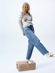 self. Mid Blue Barrel Jeans - Image 2 of 8