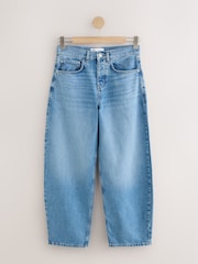 self. Mid Blue Barrel Jeans - Image 6 of 8