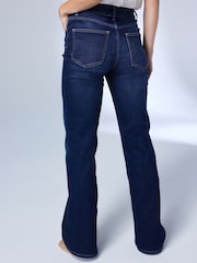 Dark Blue Mid Rise Super Soft Stretch Bootcut Jeans - Image 4 of 8