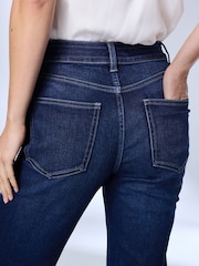 Dark Blue Mid Rise Super Soft Stretch Bootcut Jeans - Image 5 of 8