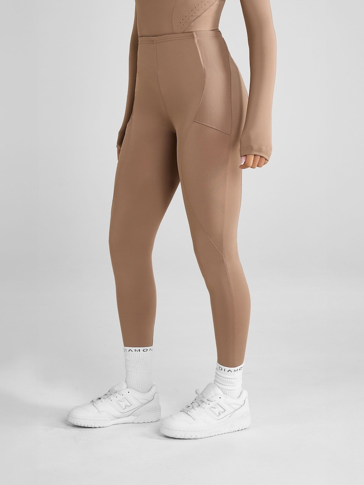 Aztec Diamond Brown Core Leggings - Image 1 of 5