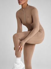 Aztec Diamond Brown Core Leggings - Image 3 of 5