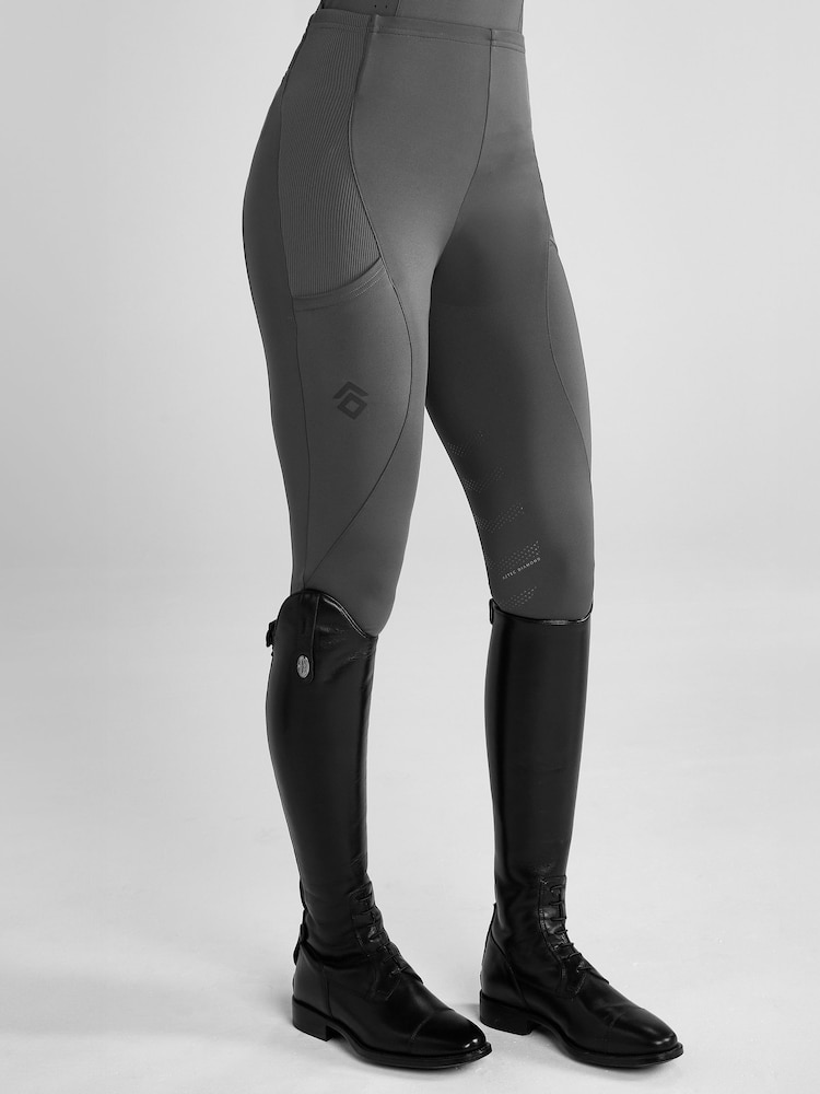 Aztec Diamond Grey Knee Grip Core Leggings - Image 1 of 6