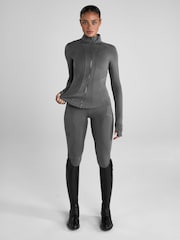 Aztec Diamond Grey Knee Grip Core Leggings - Image 3 of 6