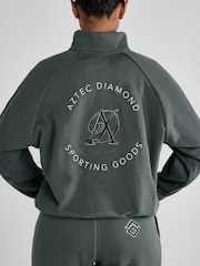 Aztec Diamond Green Sporting Goods Half Zip Sweater - Image 5 of 6