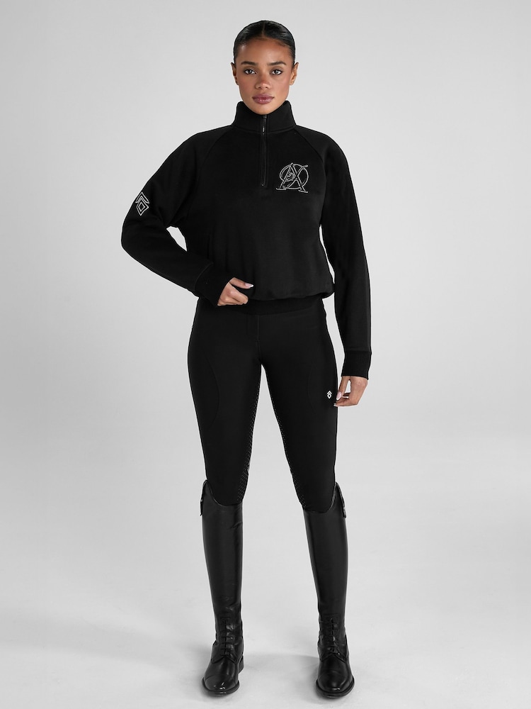 Aztec Diamond Black Sporting Goods Half Zip Sweater - Image 1 of 6 Aztec Diamond Black Sporting Goods Half Zip Sweater - Image 1 of 6