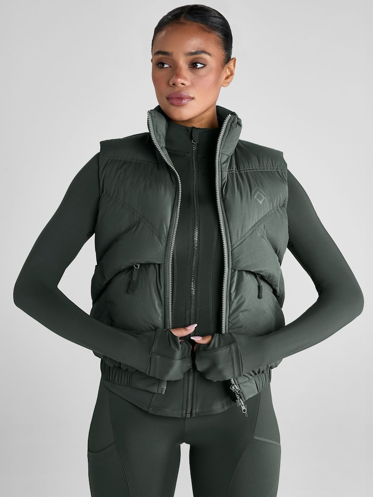 Aztec Diamond Green Core Mid-Layer Gilet - Image 1 of 7