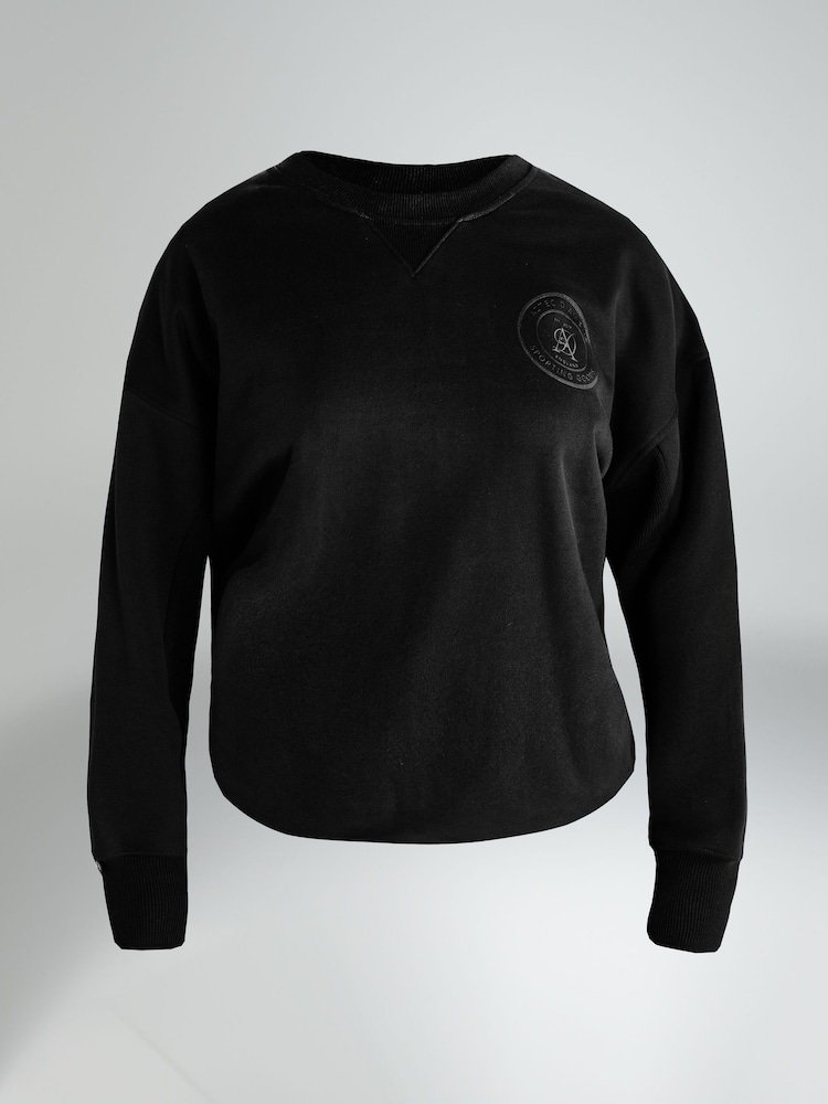 Aztec Diamond Black Sporting Goods Crew Neck Sweat Top - Image 6 of 6