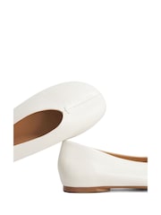 Dune London White Highcut Ballet Pumps - Image 6 of 6