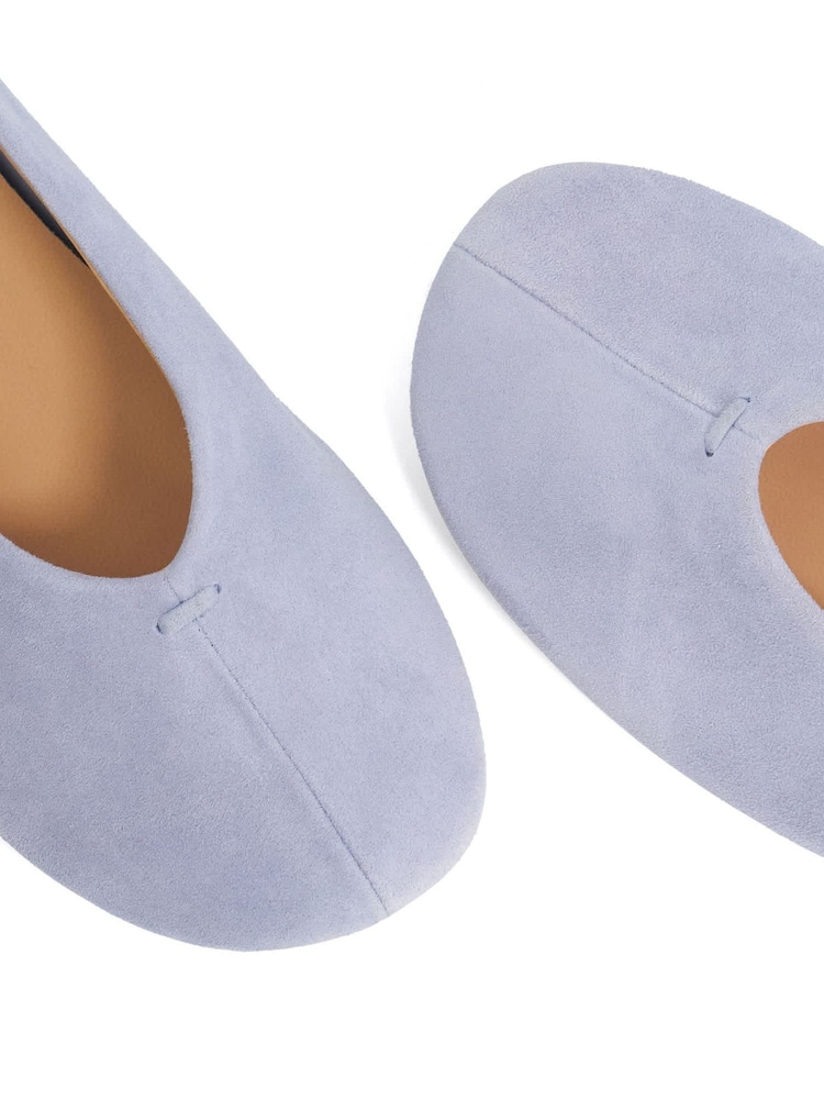 Dune London Blue Highcut Ballet Pumps - Image 6 of 6 Dune London Blue Highcut Ballet Pumps - Image 6 of 6