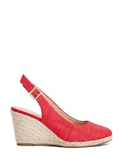 Dune London Red Wide Fit Capable Wedges - Image 2 of 6