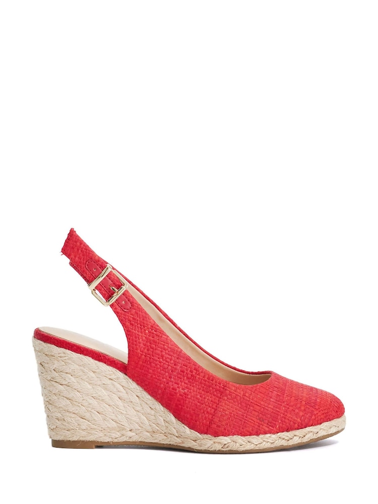 Dune London Red Wide Fit Capable Wedges - Image 2 of 6