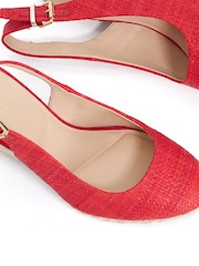 Dune London Red Wide Fit Capable Wedges - Image 6 of 6