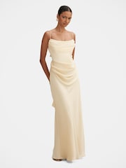 Forever New Yellow Claudia Petite Corset Maxi Dress - Image 4 of 4