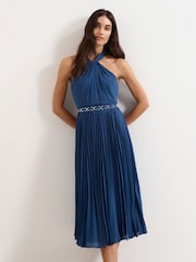 Phase Eight Blue Sathia Midi Dress - Image 1 of 7