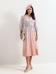 Phase Eight Pink Alison Floral Dress - Image 3 of 6