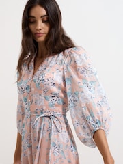 Phase Eight Pink Alison Floral Dress - Image 4 of 6