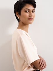 Phase Eight Pink Francesca Satin Top - Image 5 of 7