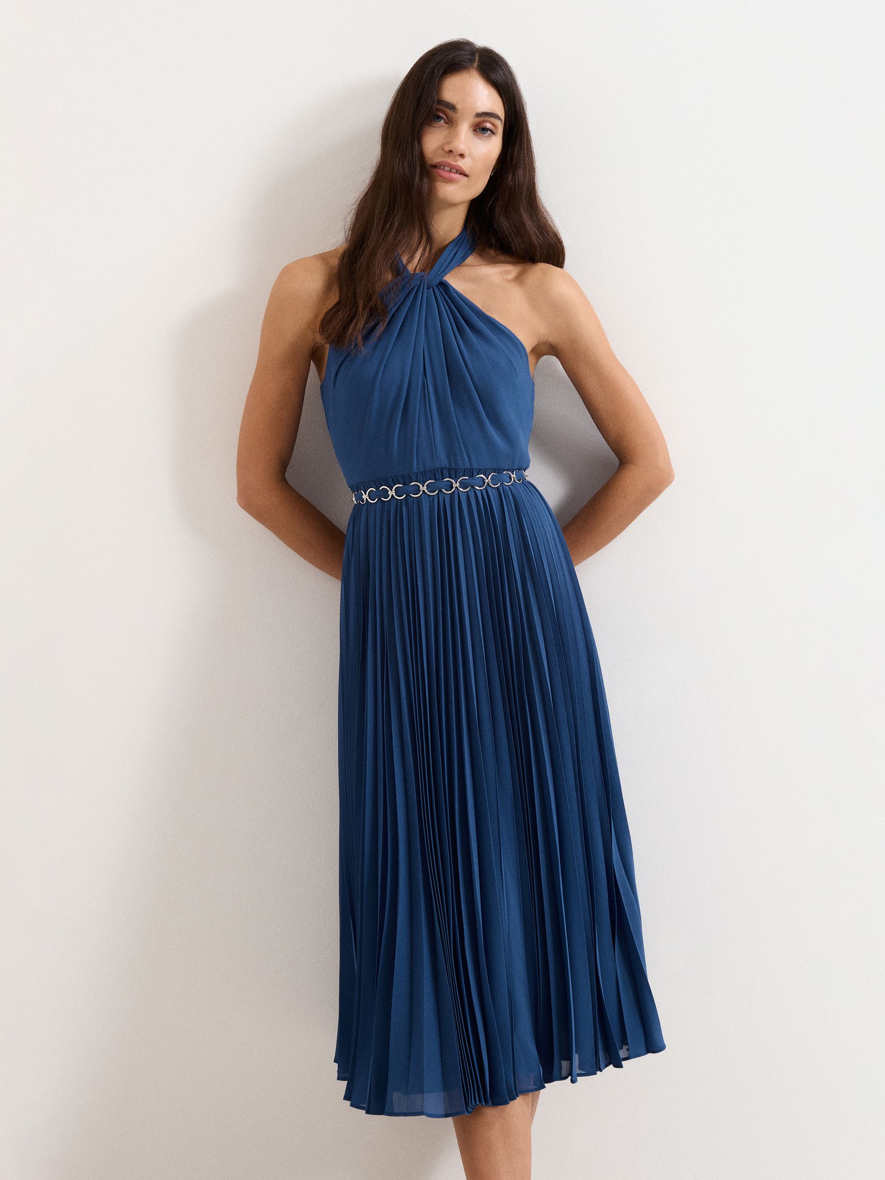 Buy Phase Eight Blue Petite Sathia Midi Dress from Next USA