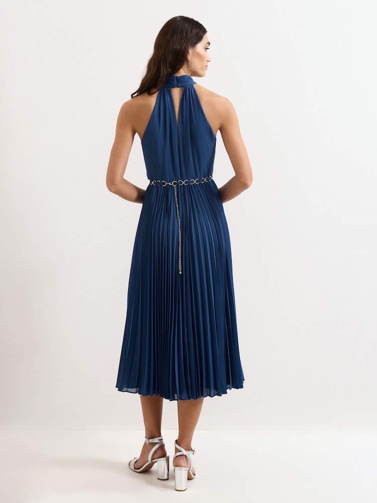 Phase Eight Blue Petite Sathia Midi Dress - Image 2 of 7