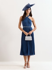Phase Eight Blue Petite Sathia Midi Dress - Image 3 of 7