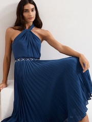 Phase Eight Blue Petite Sathia Midi Dress - Image 6 of 7