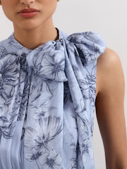 Phase Eight Blue Dakota Silk Maxi Dress - Image 4 of 7