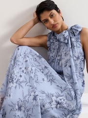 Phase Eight Blue Dakota Silk Maxi Dress - Image 5 of 7