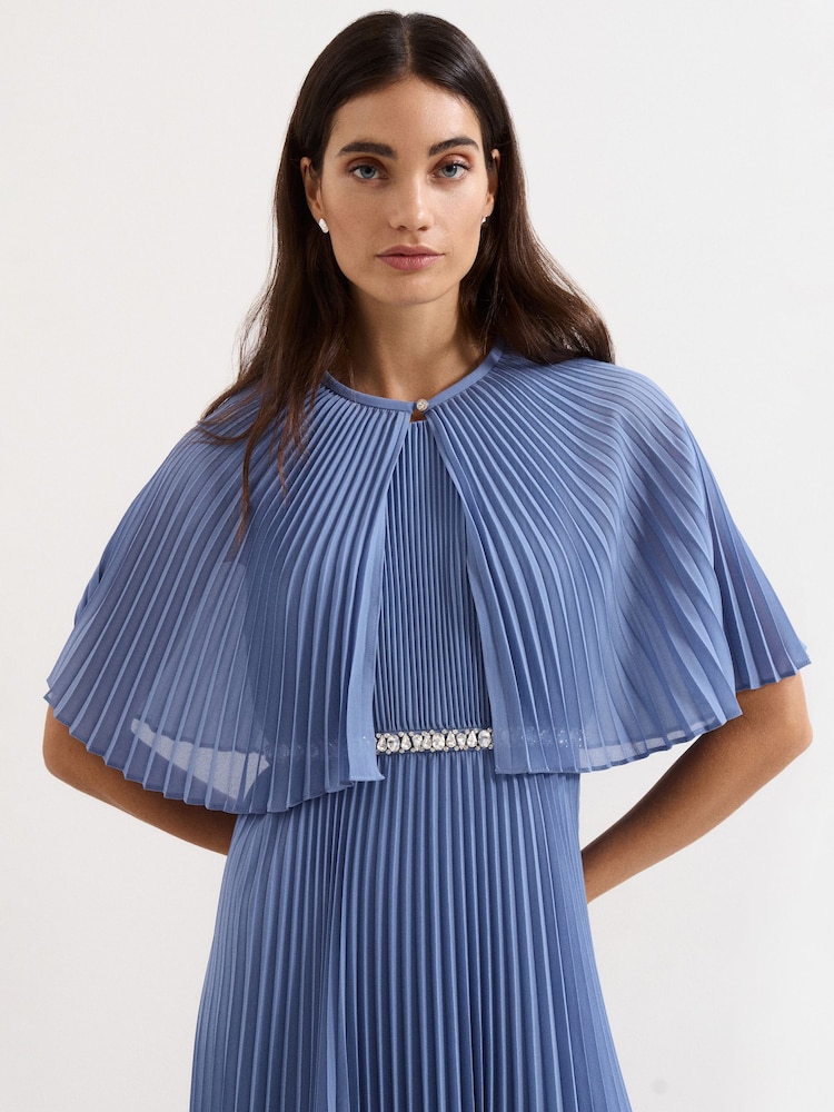 Phase Eight Blue Anora Pleated Cover Jacket - Image 1 of 6