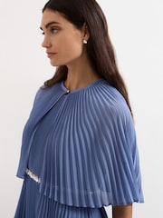 Phase Eight Blue Anora Pleated Cover Jacket - Image 4 of 6