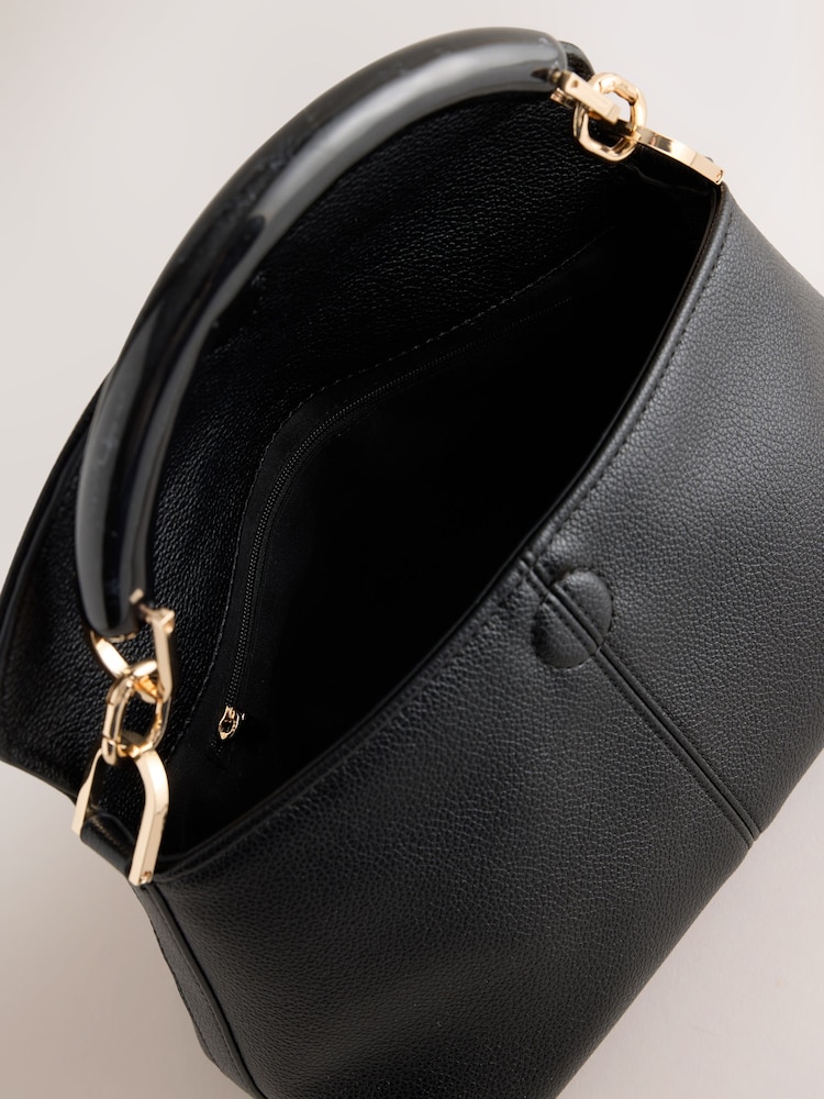 Black Resin Handle Hand Held Bag - Image 5 of 5