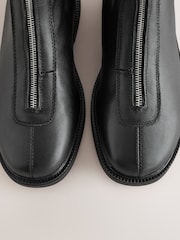 Black Standard fit Forever Comfort® Suede Front Zip Leather Boots - Image 7 of 9