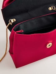 Pink Satin Effect Bow Hand Held Bag - Image 5 of 5