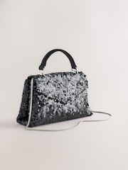 Black Sequin Hand Held Bag - Image 1 of 5