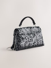 Black Sequin Hand Held Bag - Image 2 of 5