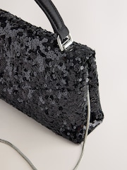 Black Sequin Hand Held Bag - Image 4 of 5