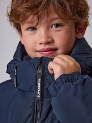 Superdry Navy Sports Puffer Coat - Image 5 of 11