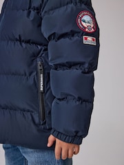 Superdry Navy Sports Puffer Coat - Image 6 of 11