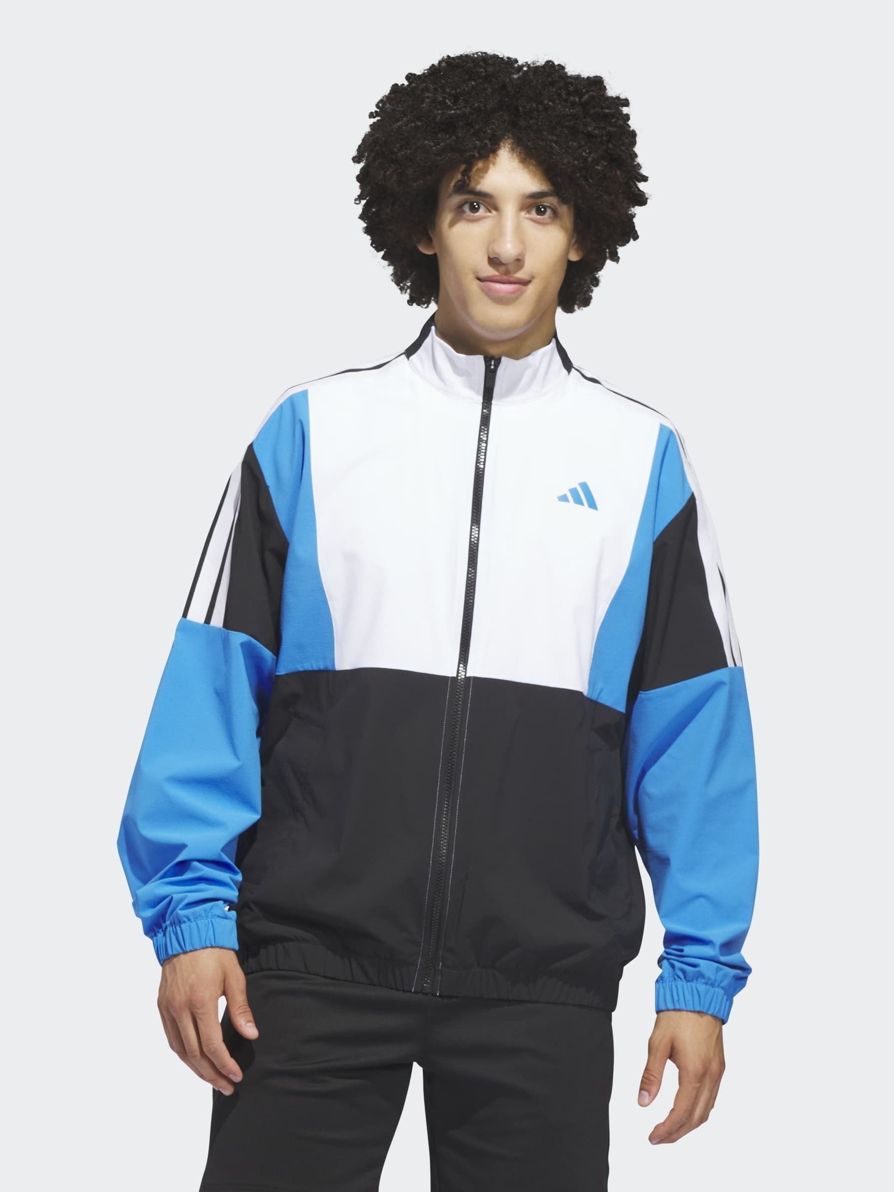 Buy adidas Golf White/Black Beyond Twistweave Full Zip Windbreaker