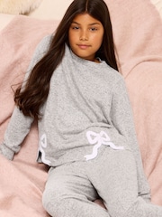 Lipsy Jersey Bow Detail Lounge Pyjamas (5-16yrs) - 圖片 2，共 5