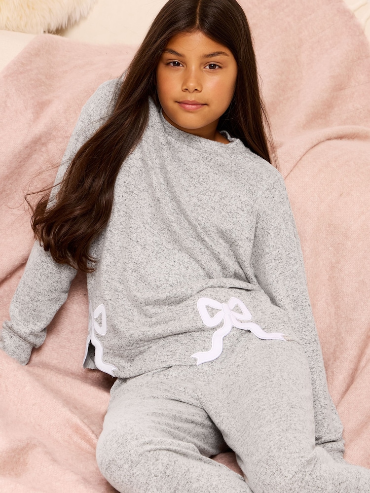 Lipsy Jersey Bow Detail Lounge Pyjamas (5-16yrs) - 圖片 2，共 5
