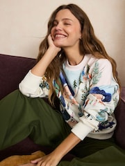Ecru/Rose - Scenic Christmas Sweatshirt - Image 1 de 4