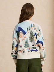 Ecru/Rose - Scenic Christmas Sweatshirt - Image 3 de 4
