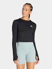 adidas Black Adi365 Running Essentials Longsleeve T-Shirt - Image 1 of 6