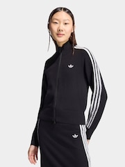 adidas originals Black Knitted Firebird Track Top - Image 1 of 6